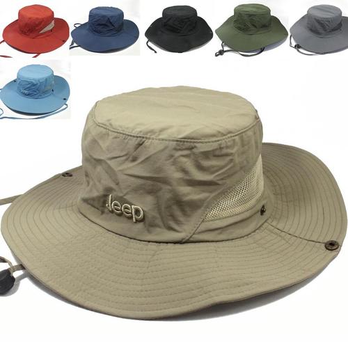 jeep速干帽男女户外遮阳帽吉普正品渔夫帽子防紫外线网眼夏天透气商品