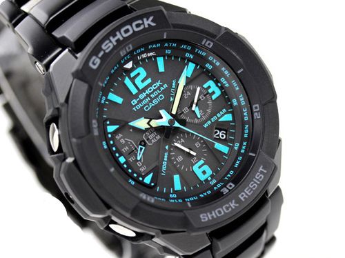 『恒久钟表』 casio 卡西欧 行员太阳能男表 g-1200bd-1a