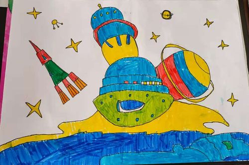 榆林市第九小学三年级六班科幻画作品秀