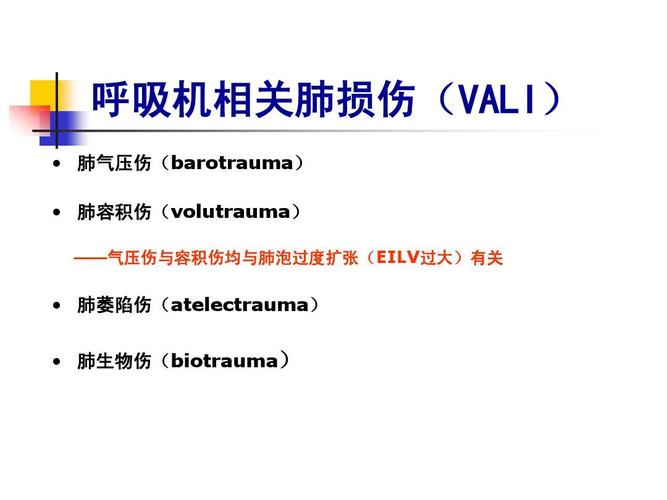 肺萎陷伤(atelectrauma)   肺生物伤(biotrauma)