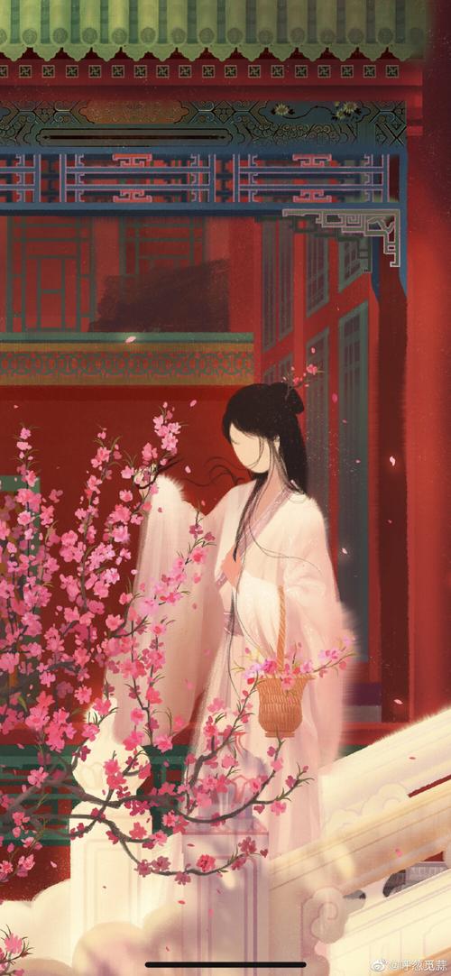 无脸桃花 古风 宫廷 插画 - 堆糖,美图壁纸兴趣社区