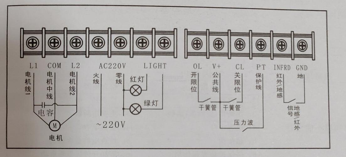 百胜道闸控制器控制板接线图
