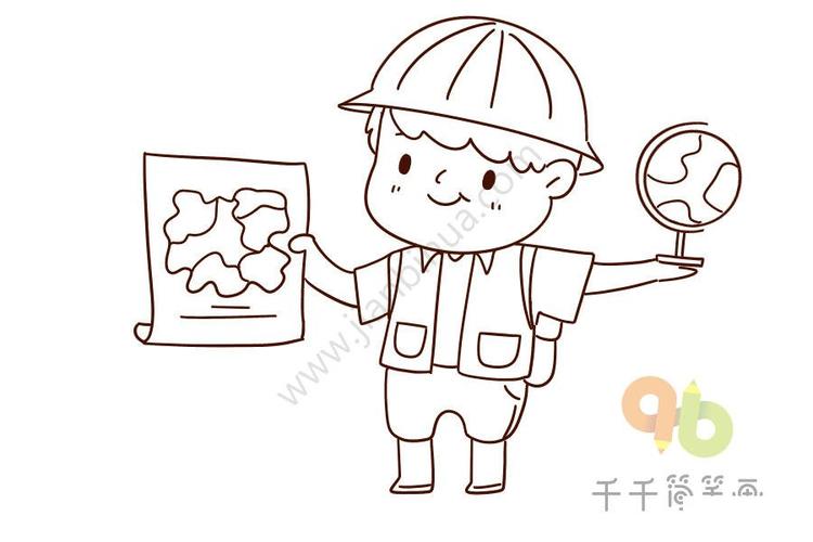教你画地理学家简笔画图片