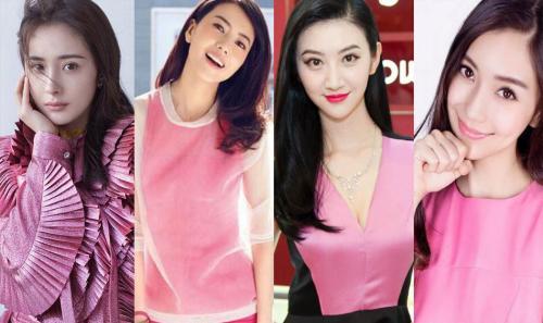 赵丽颖杨幂景甜angelababy关晓彤 女星开春谁更"粉嫩"