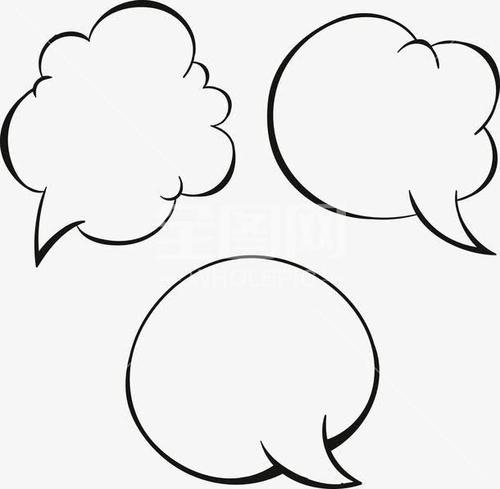 日本气泡对话框简笔画