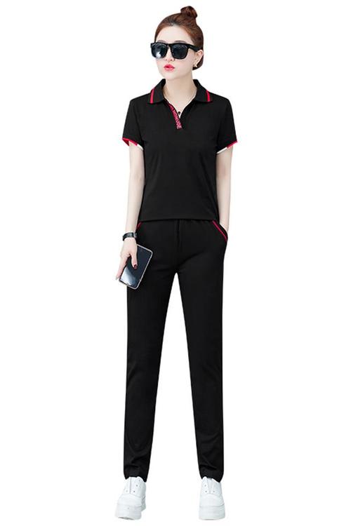运动服套装女夏季2019新款宽松显瘦夏装韩版休闲短袖两件套潮