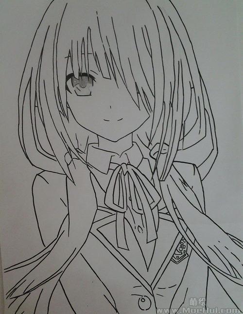 动漫狂三简笔画