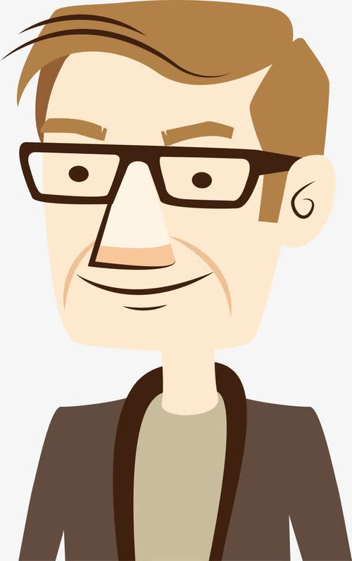 卡通简约中年人