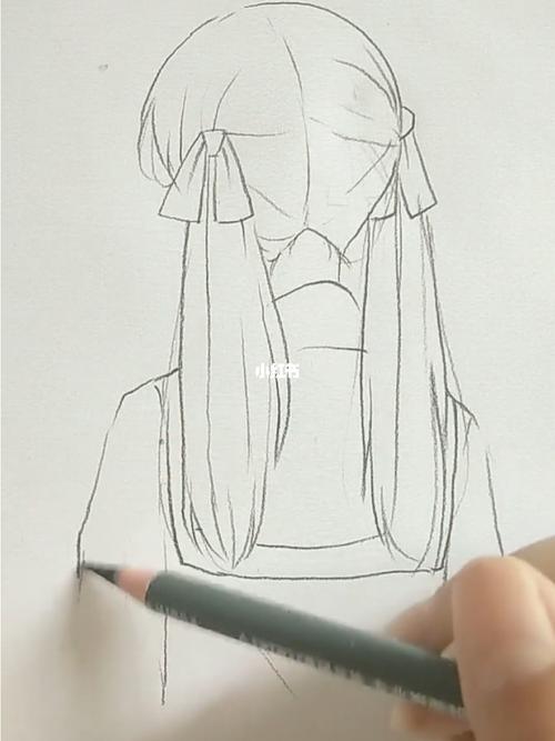女生背影画法_绘画_教程_文化_绘画