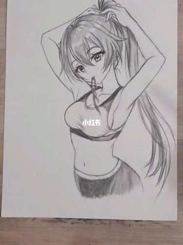 自动铅笔简单画二次元人物_动漫_素描_文化_绘画