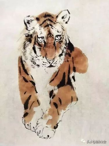 国画教程:写意老虎画法步骤,又学会一招