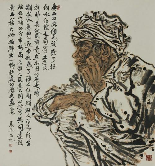 著名画家陶义美——焦墨人物系列