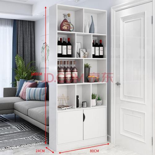 酒柜靠墙餐厅吧台一体柜家用进门玄关隔断柜多功能餐边柜 十格带门80