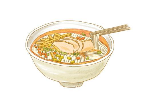 赣州特色米粉简笔画