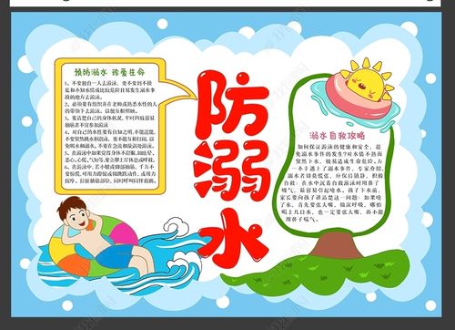 暑假珍爱生命预防溺水小报安全教育游泳手抄报