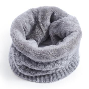 源溪里防寒加绒脖套冬天冬季加绒加厚保暖针织毛线套头围脖男女通用