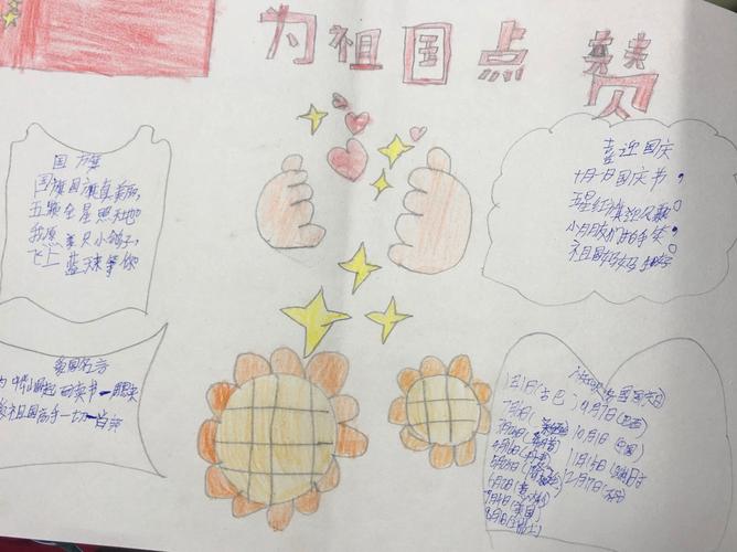 商洛市小学五年级7班国庆70周年手抄报展示