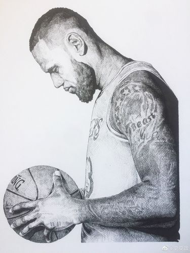 作者:@史莫政 詹姆斯针管笔肖像画