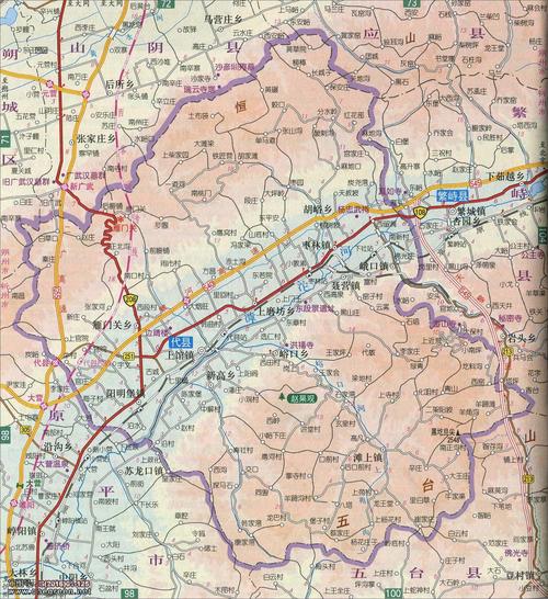 地图窝 中国 山西 忻州 >> 代县地图                      人气