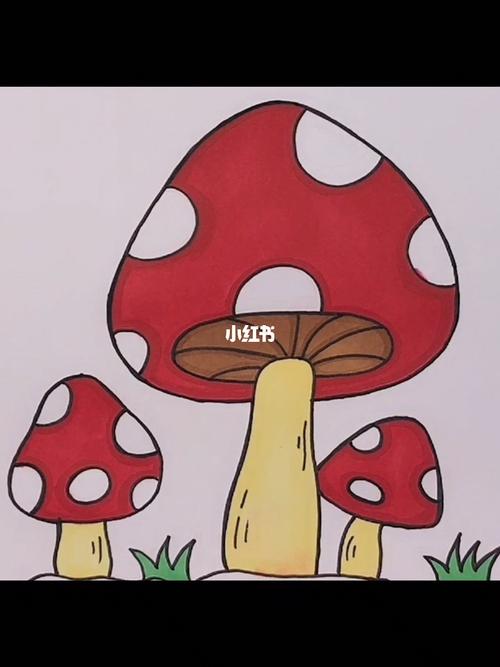 教孩子画蘑菇_蘑菇_简笔画_教程_简笔画教程_文化_绘画