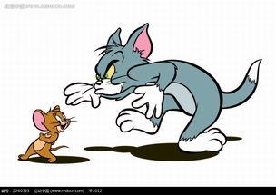 猫捉老鼠游戏的简笔画
