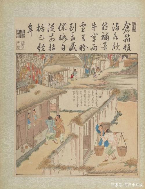 清代农业插画《皇家委托农业与养蚕图说》——耕图(下)