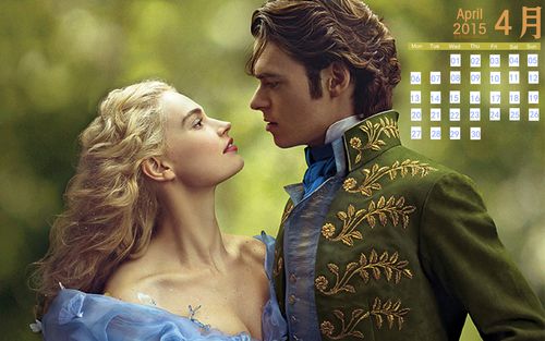 日历灰姑娘真人版迪士尼乐园经典浪漫爱情故事图片高清电脑桌面壁纸2