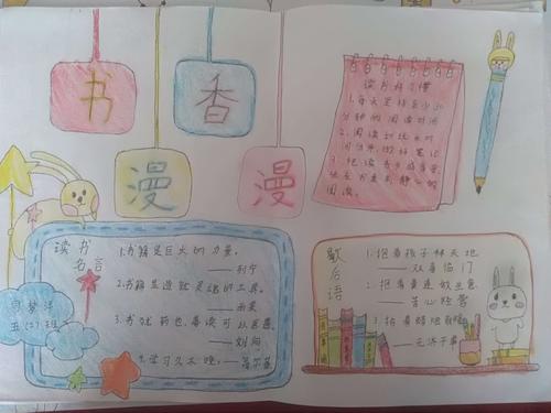 人生因阅读而精彩 ——汤阴县任固镇岳儿寨中心小学读书活动之手抄报
