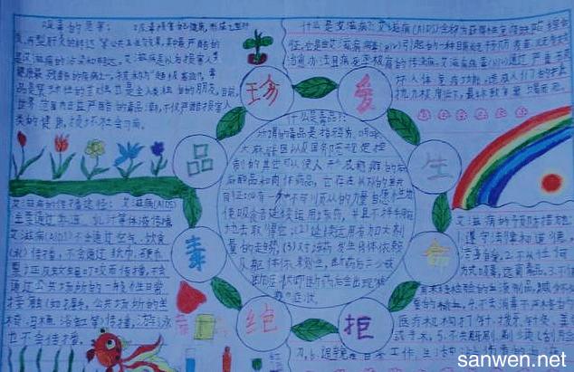 小学生禁毒手抄报内容