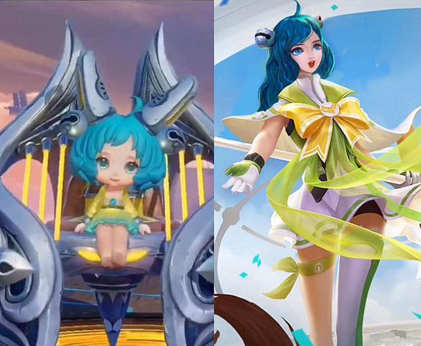 最后一个看到的是蔡文姬,她跟鲁班一样,是峡谷里出了名的小短腿.