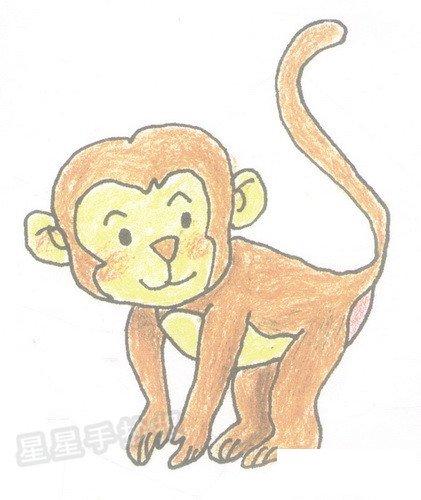 猴子简笔画简单画法