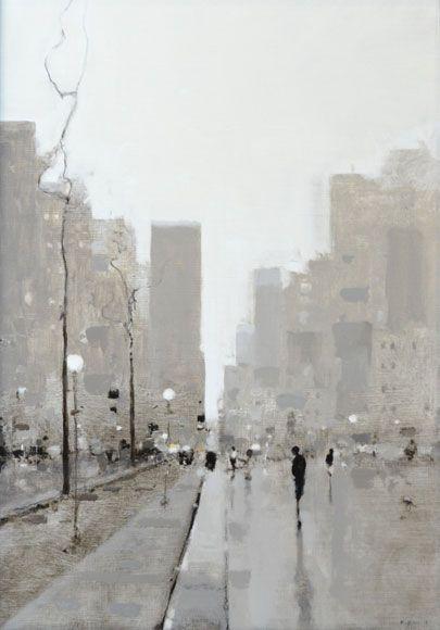 黑白油画,很复古.