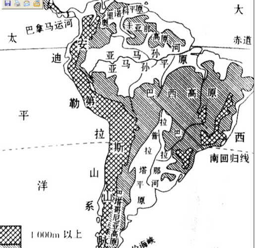 南美洲的地形是分为西中东吗书上看到的