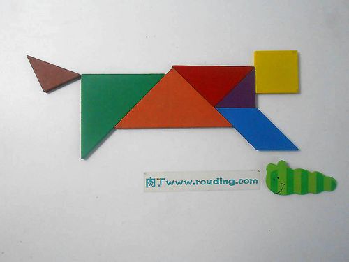 七巧板亲子游戏 奔跑的老虎怎么拼