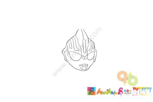 帅气的q版欧布奥特曼简笔画