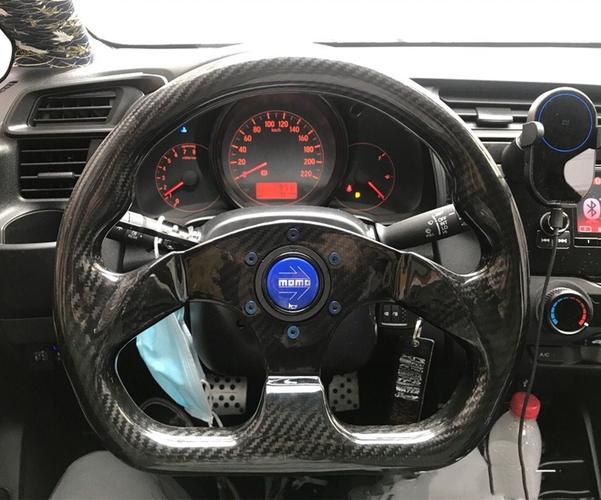 汽车改装方向盘全碳纤维13寸d型方向盘飞度高尔夫快拆通用方向盘