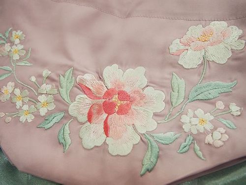 刺绣 绣花 古韵 传统文化 唯美 机绣 绣品 汉服绣花 摄影@心·蝶 芍药
