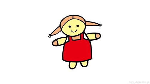 布娃娃简笔画怎么画 布娃娃简笔画图片大全
