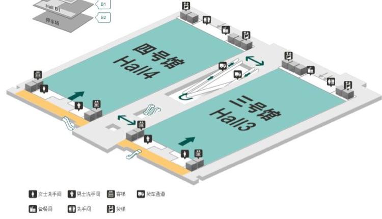 琶洲会展中心俯瞰及保利世贸博览馆平面图