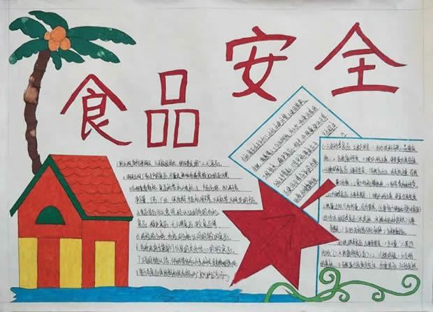 食品安全进校园手抄报图片内容简单漂亮