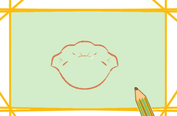 可爱的云吞上色简笔画教程步骤