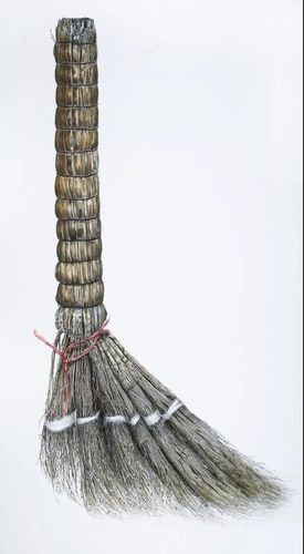 《平凡世界·扫帚》  房凌莹 100x200cm 2017年