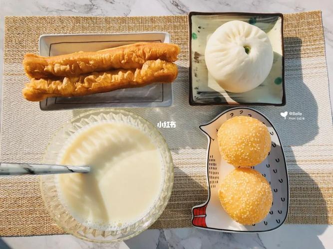 中式早餐93豆浆油条麻团包子_早餐_包子_豆浆_油条