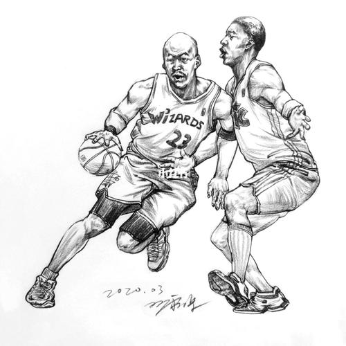 速写双人组合_速写_运动_速写人物_文化_绘画