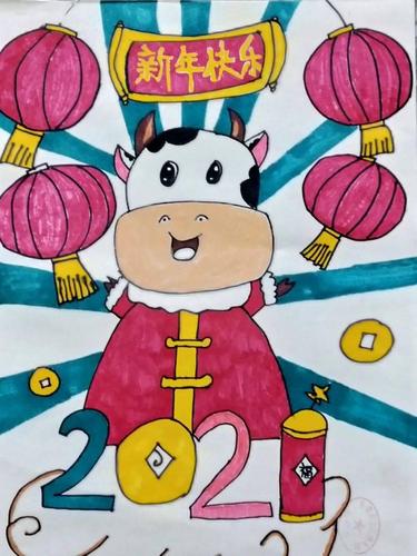 巧手绘新年示范幼儿园教师主题绘画作品展