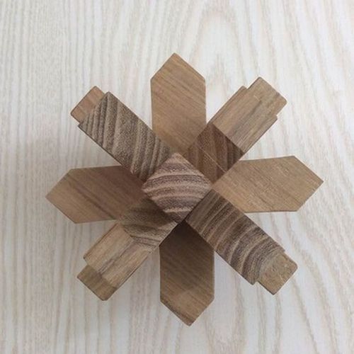 圣匠鲁班9柱梅花鲁班锁拼装图解