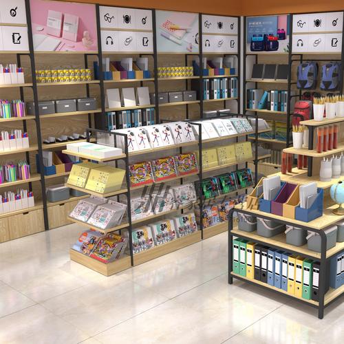 名创货架优品款展示架宠物3元店晨光文具店中岛边柜钢木货架批发