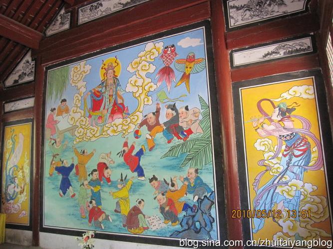 观音寺内的壁画:送子观音