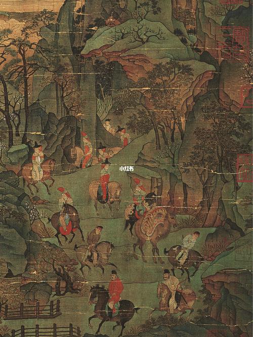 每日一宝|明皇幸蜀图|唐·李昭道_画作_骑马_故宫_画家_文化_绘画