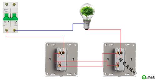 一灯两开关接法图(教你双控开关怎么接线图)